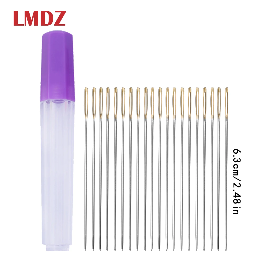 LMDZ 20Pcs/set Large Leather Hand Sewing Needles Gold Eye Needle Embroidery Tapestry Home Wool DIY Sewing Accessories in Bottle
LMDZ 20Pcs/set Large Leather Hand Sewing Needles Gold Eye Needle Embroidery Tapestry Home Wool DIY Sewing Accessories in Bottle