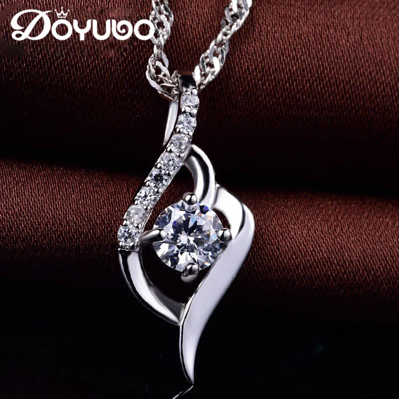 DOYUBO 925 Sterling Silver Drop Shape Pendant Necklace With White Cubic Zircon For Women Fashion Silver Necklace Jewerly VA001
DOYUBO 925 Sterling Silver Drop Shape Pendant Necklace With White Cubic Zircon For Women Fashion Silver Necklace Jewerly VA001