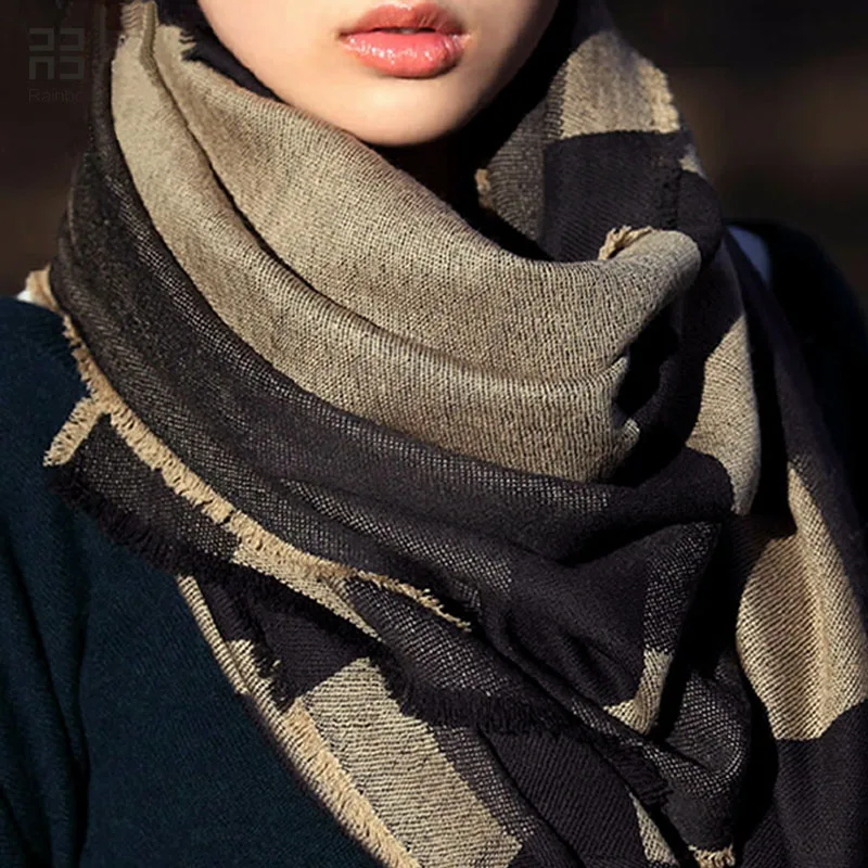 Women scarf wool Fashion Women Plaid Scarf Autumn Winter Wool Cashmere Designer Shawl scarf brand Scarves Rainbo
Women scarf wool Fashion Women Plaid Scarf Autumn Winter Wool Cashmere Designer Shawl scarf brand Scarves Rainbo