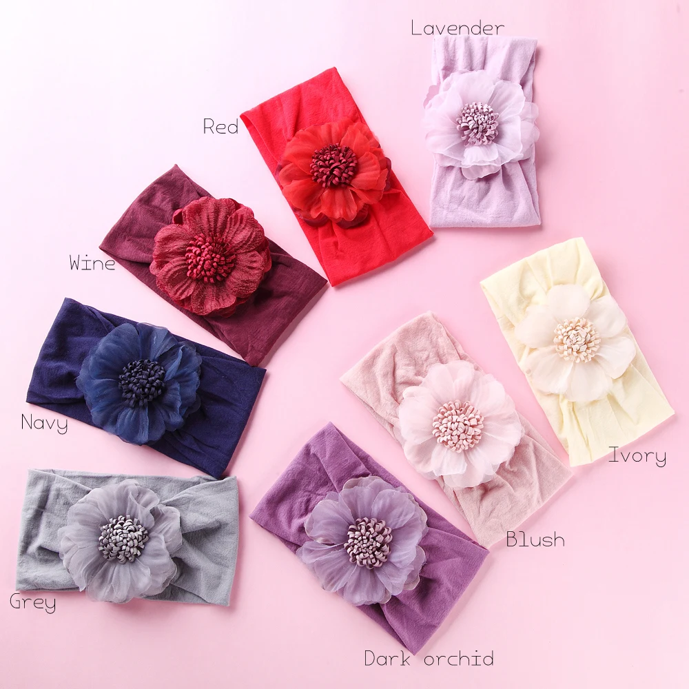8Pcs/lot Fabric Flower Matching Nylon Wide Baby Headband Soft Newborn Headwraps One Size Fits All
8Pcs/lot Fabric Flower Matching Nylon Wide Baby Headband Soft Newborn Headwraps One Size Fits All