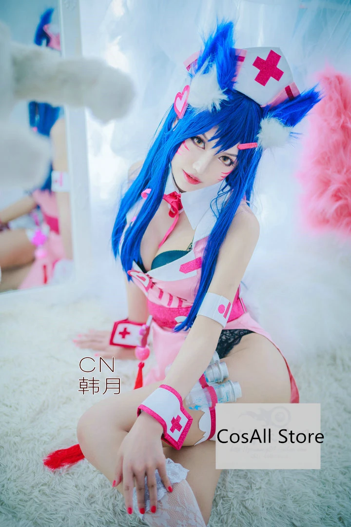 Fan Art Nurse Mercy Ahri Cosplay Costume sexy costume custom made