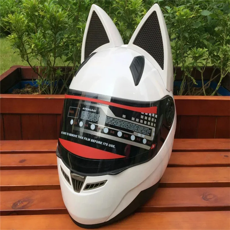 2019 new helmet Ice cream with a pair of cat ears, cool, but also with a lovely mark cat ear Motorcycle helmet
2019 new helmet Ice cream with a pair of cat ears, cool, but also with a lovely mark cat ear Motorcycle helmet