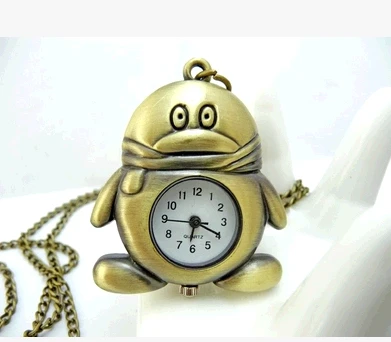 Antique cartoon Bronze penguin necklace pocket watch pendant children gift wholesale free shipping
Antique cartoon Bronze penguin necklace pocket watch pendant children gift wholesale free shipping