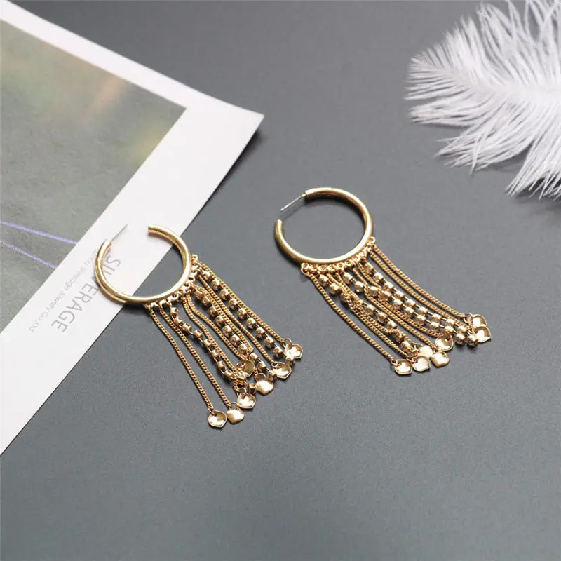 Punk Crystal Long Tassel Earrings For Women Vintage Round Big Circle Dangle Drop Earrings Brinco Pendenties Party Gift
Punk Crystal Long Tassel Earrings For Women Vintage Round Big Circle Dangle Drop Earrings Brinco Pendenties Party Gift