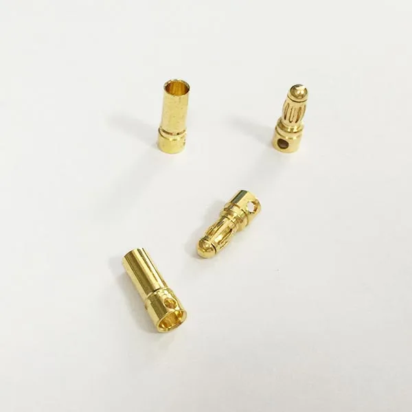 10pairs 3.5mm Gold-plated Bullet Banana Plug Connector male/female RC Battery wire terminals 
10pairs 3.5mm Gold-plated Bullet Banana Plug Connector male/female RC Battery wire terminals