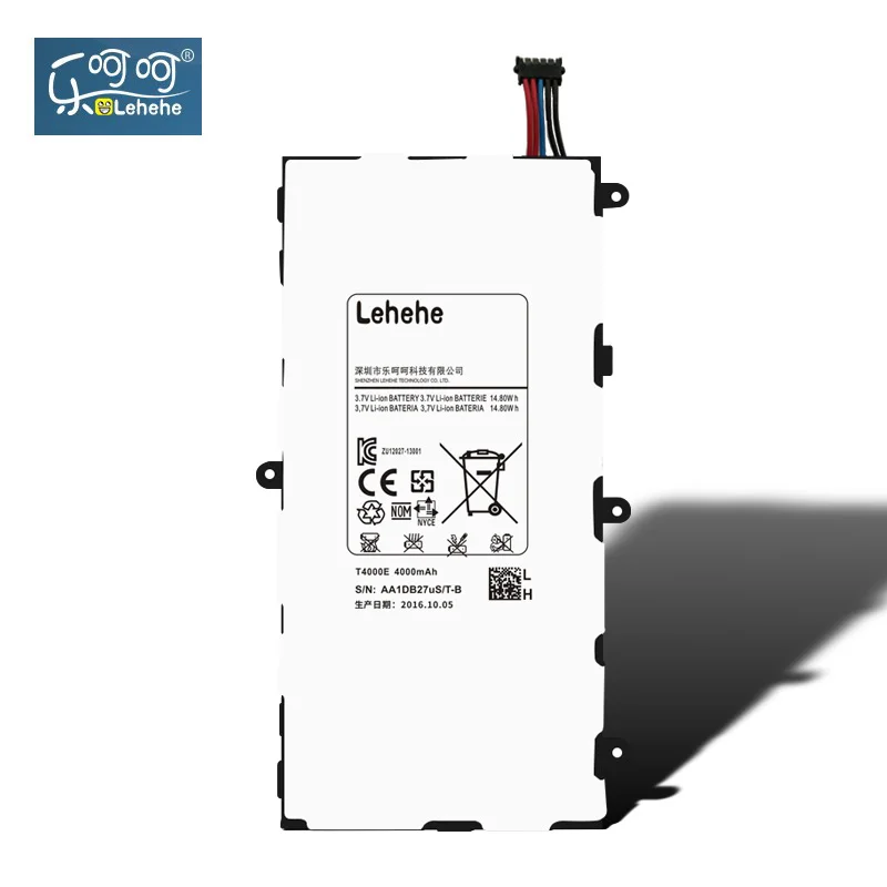LEHEHE Battery For Samsung Galaxy Tab 3 7.0 SM T210 T211 T215 GT P3210 P3200 T4000E 4200mAh Battery Replacement Free Tools Gift
LEHEHE Battery For Samsung Galaxy Tab 3 7.0 SM T210 T211 T215 GT P3210 P3200 T4000E 4200mAh Battery Replacement Free Tools Gift