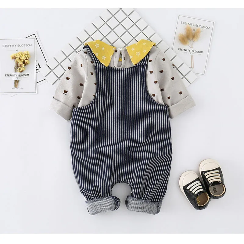 GEMTOT 2017 spring and autumn new baby suits turn-down collar long sleeve T-shirt+belt rompers 2 pieces sets k1
GEMTOT 2017 spring and autumn new baby suits turn-down collar long sleeve T-shirt+belt rompers 2 pieces sets k1