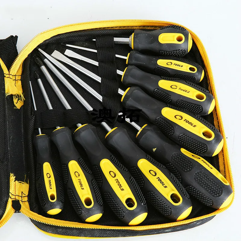 High grade screw screwdrivers with rubber and plastic handles are assembled into a one-word cross screwdriver
High grade screw screwdrivers with rubber and plastic handles are assembled into a one-word cross screwdriver