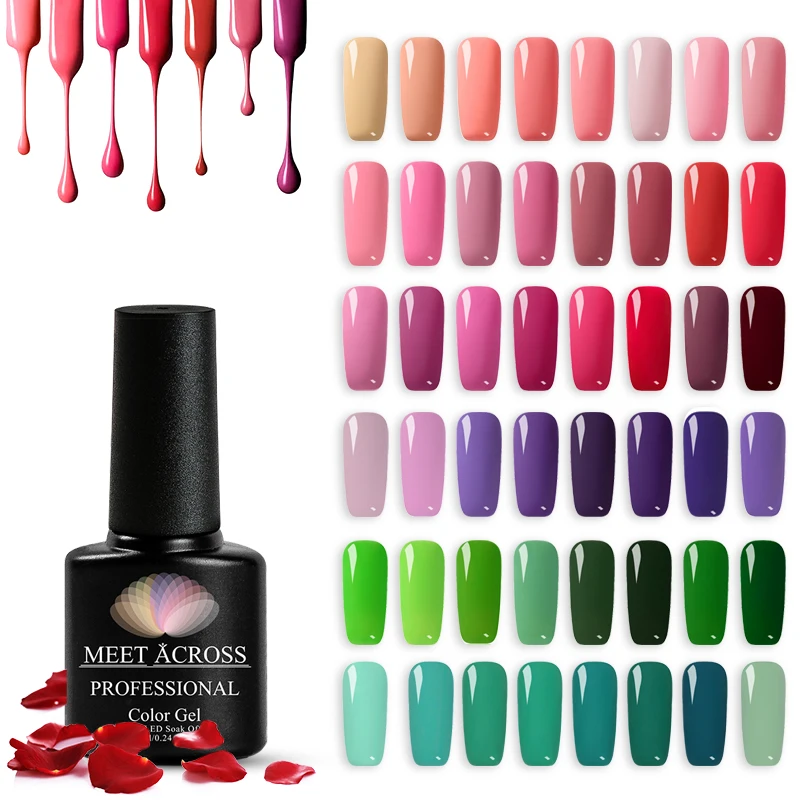 MEET ACROSS 7ML 6 Bottles Gel Varnishes Pure Color Gel Nail Polish Set For Manicure Nail Extension Design UV&LED Lamp Nail Art
MEET ACROSS 7ML 6 Bottles Gel Varnishes Pure Color Gel Nail Polish Set For Manicure Nail Extension Design UV&LED Lamp Nail Art