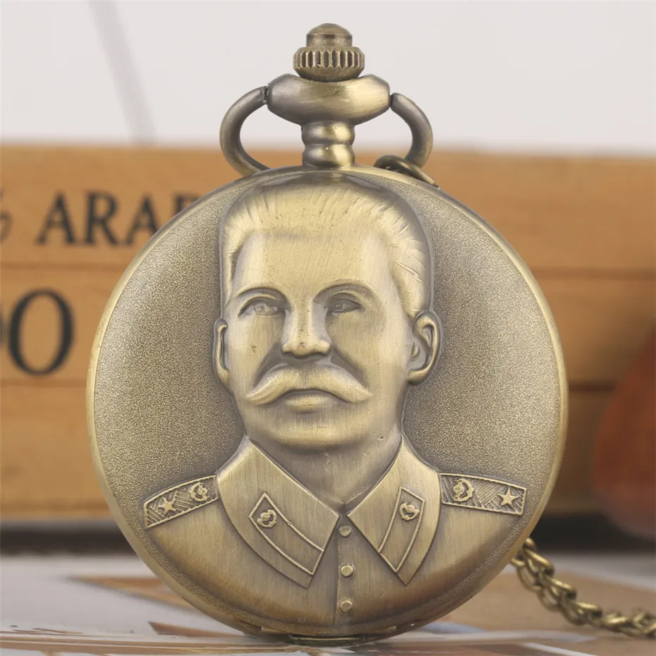 Stalin Bronze Quartz Pocket Watch Vintage Necklace Watches Full Hunter Pendant Souvenir Clock Gifts for Men Women 80cm Chain
Stalin Bronze Quartz Pocket Watch Vintage Necklace Watches Full Hunter Pendant Souvenir Clock Gifts for Men Women 80cm Chain