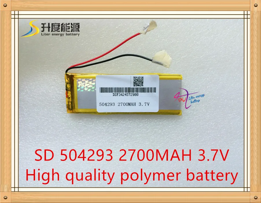 Liter energy battery 3.7V polymer lithium battery 504293 2700mAh instrument navigation rechargeable batteries
Liter energy battery 3.7V polymer lithium battery 504293 2700mAh instrument navigation rechargeable batteries