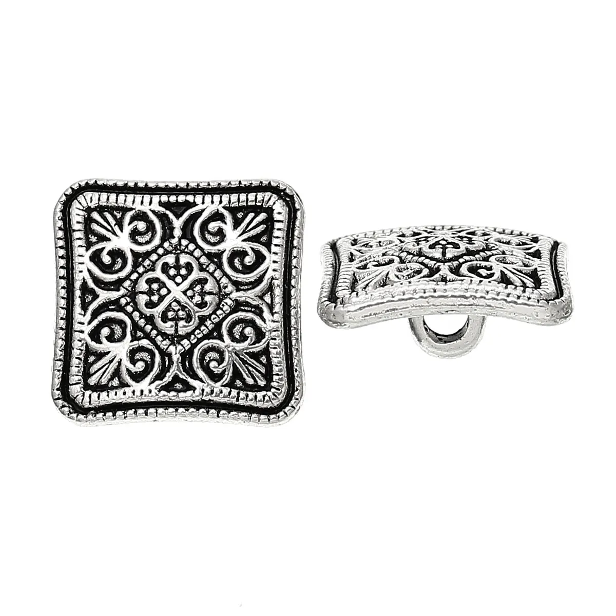 DoreenBeads Zinc Metal Alloy Jeans Button Metal Buttons Square silver color Single Hole Flower 13 mm(4/8")x 13 mm(4/8"), 9 PCs
DoreenBeads Zinc Metal Alloy Jeans Button Metal Buttons Square silver color Single Hole Flower 13 mm(4/8")x 13 mm(4/8"), 9 PCs