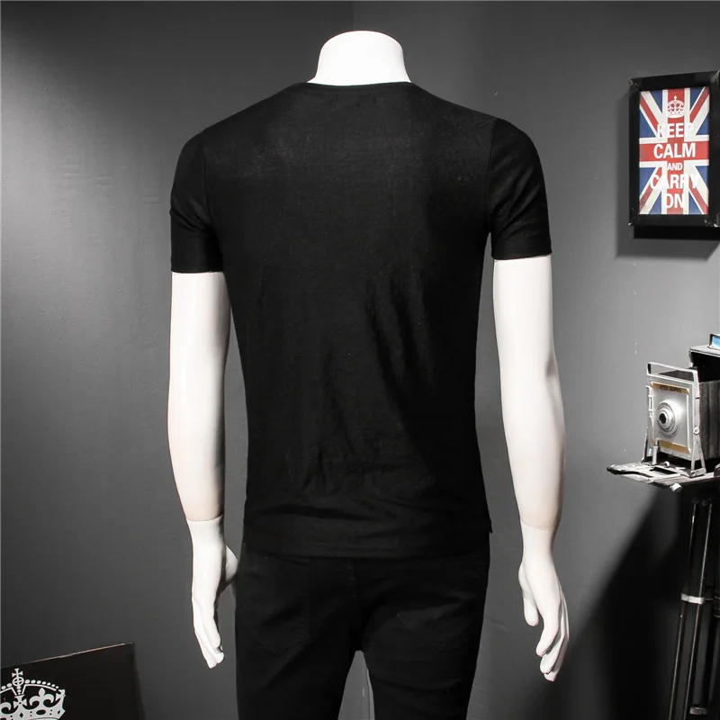 Embroidery little bee pattern comfortable luxury short sleeve t shirt Summmer 2018 New quality cotton linen boutique t shirt men
Embroidery little bee pattern comfortable luxury short sleeve t shirt Summmer 2018 New quality cotton linen boutique t shirt men