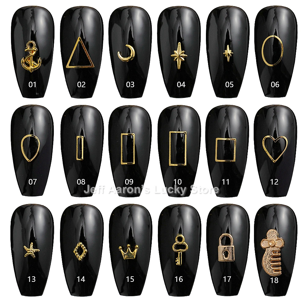20PCS Gold Silver Metal 3D Nail Art Decorations Charms Studs Frame Nails Accessoires Supplies Tool New Arrive
20PCS Gold Silver Metal 3D Nail Art Decorations Charms Studs Frame Nails Accessoires Supplies Tool New Arrive