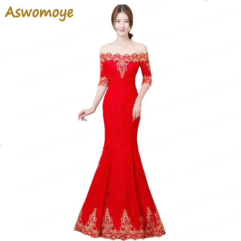 Aswomoye Elegant Mermaid Evening Dress Long 2018 New Applique Gold Prom Dress Off the Shoulder Back Lace Up robe de soiree
Aswomoye Elegant Mermaid Evening Dress Long 2018 New Applique Gold Prom Dress Off the Shoulder Back Lace Up robe de soiree
