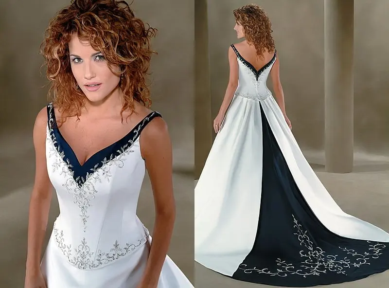Free Shipping Gorgeous A line V Neck Busque Waistline Embroidered Satin Wedding Dresses Bridal Gowns
Free Shipping Gorgeous A line V Neck Busque Waistline Embroidered Satin Wedding Dresses Bridal Gowns