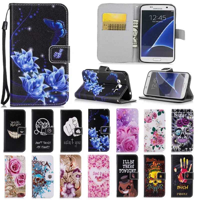 Модный чехол бумажник для Samsung Galaxy S8 S9 PIus S4 S5 S6 S7 Edge откидная кожа + Мягкий