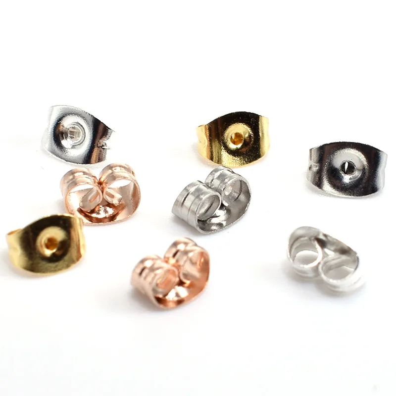 100pcs/lot Stainless Steel Gold Rose Gold Silver Tone Butterfly Earring Back Stopper Fit DIY Earring Jewelry Making Findings
100pcs/lot Stainless Steel Gold Rose Gold Silver Tone Butterfly Earring Back Stopper Fit DIY Earring Jewelry Making Findings