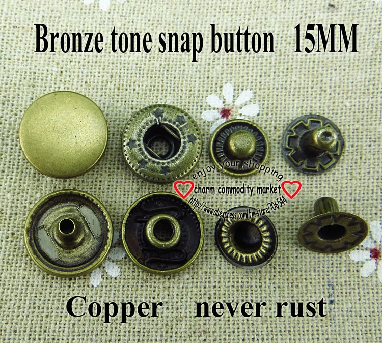 20PCS 15MM copper bronze tone snap buttons sewing clothes accessory round button SMB-006
20PCS 15MM copper bronze tone snap buttons sewing clothes accessory round button SMB-006