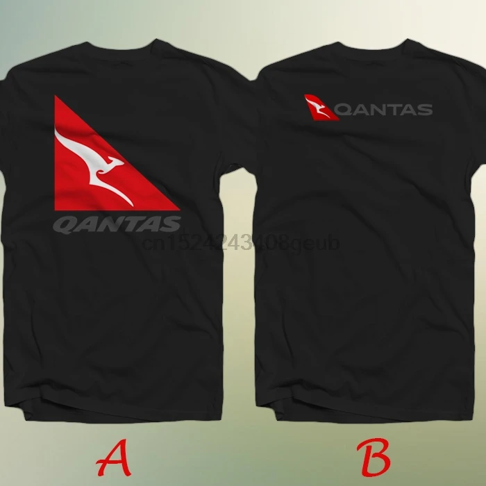 Новая хлопковая Футболка Qantas Airlines для австралийских авиакомпаний 100%|Мужские