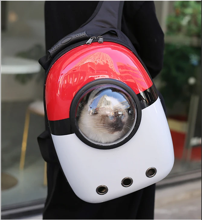 Pokemon Cat Dog Space Capsule Pet Backpack Window for Kitty Puppy Small Carrier transport Outdoor Travel Bag | Дом и сад