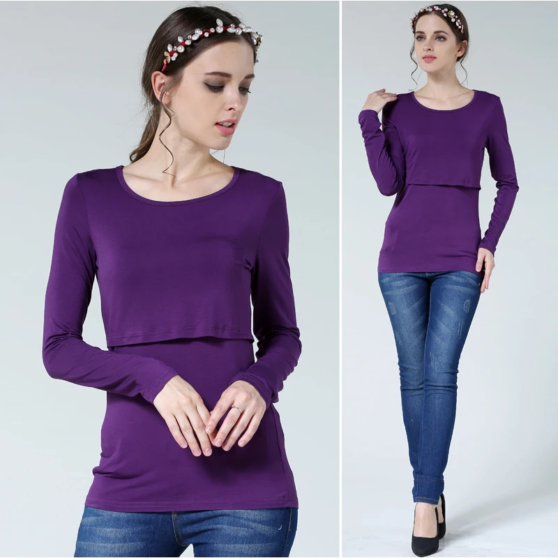 Women Maternity Tunic Tops Mama Clothes Long Sleeve Breastfeeding Nursing Tees Scoop Neck Pregnancy T-shirt
Women Maternity Tunic Tops Mama Clothes Long Sleeve Breastfeeding Nursing Tees Scoop Neck Pregnancy T-shirt