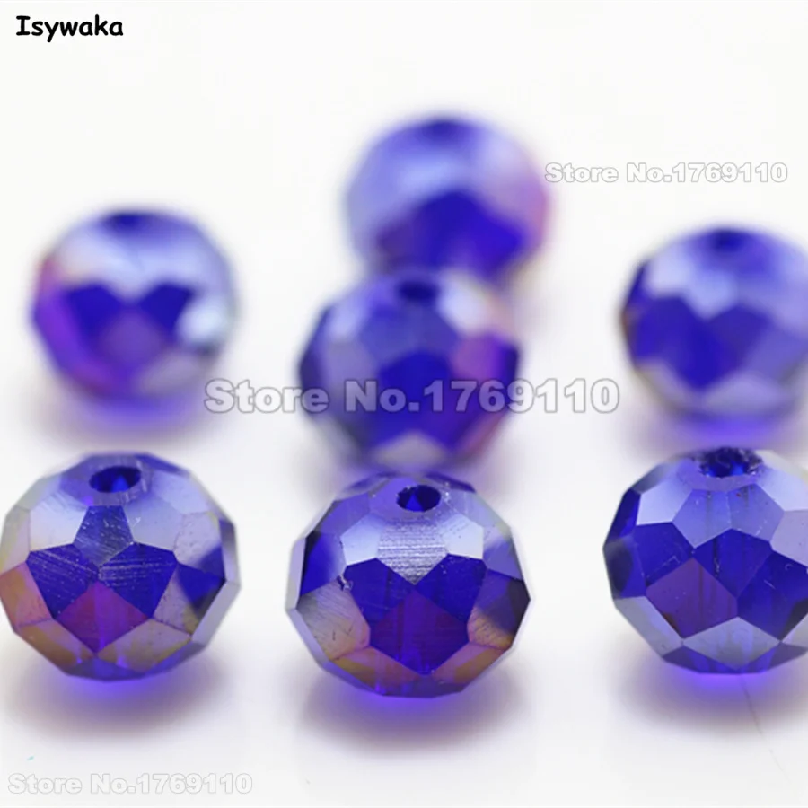 Isywaka Deep Blue AB Color 8*10mm 70pcs Rondelle Austria faceted Crystal Glass Bead Loose Spacer Round Beads for DIY Making
Isywaka Deep Blue AB Color 8*10mm 70pcs Rondelle Austria faceted Crystal Glass Bead Loose Spacer Round Beads for DIY Making
