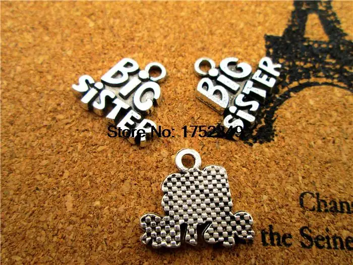 75pcs-- Big Sister Charms Charms Antique Tibetan silver Big Sister Charms pendants ,DIY Supplies 19x16mm
75pcs-- Big Sister Charms Charms Antique Tibetan silver Big Sister Charms pendants ,DIY Supplies 19x16mm