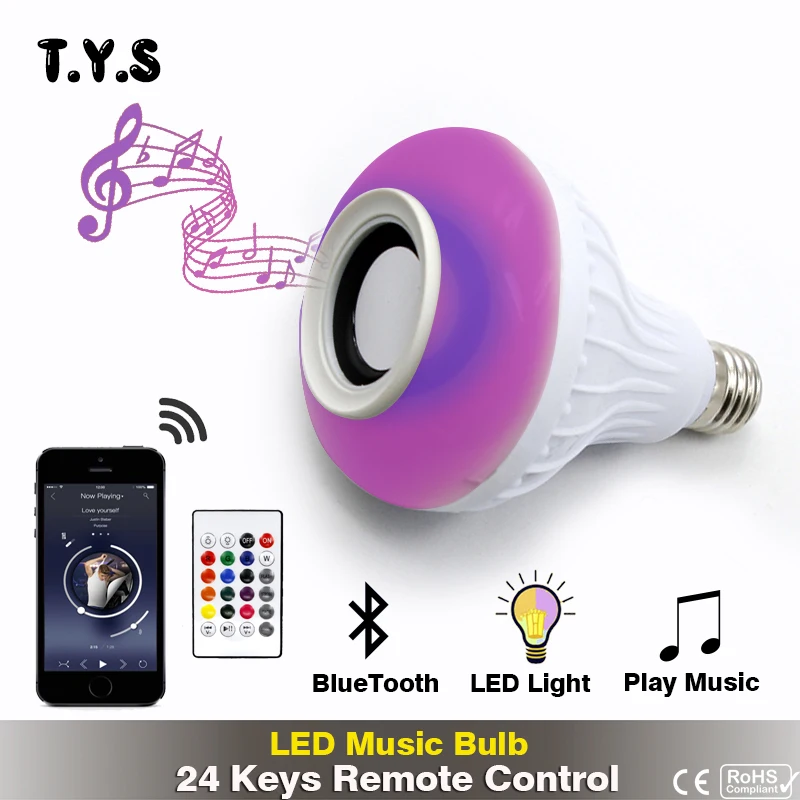 Новая цветная (RGB) смарт RGBW Беспроводной Bluetooth Динамик лампы работы в режиме