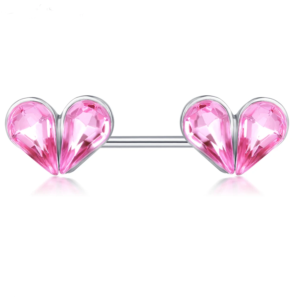 JUNLOWPY Double Heart Nipple Barbell Earring Surgical Steel 14g Bar Helix Cartilage Piercing Body Jewelry 20pcs for Women Girl 
JUNLOWPY Double Heart Nipple Barbell Earring Surgical Steel 14g Bar Helix Cartilage Piercing Body Jewelry 20pcs for Women Girl