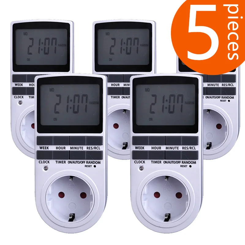 5Pcs European standard 2018 new hot-selling intelligent time power socket timer switch with a large display screen
5Pcs European standard 2018 new hot-selling intelligent time power socket timer switch with a large display screen