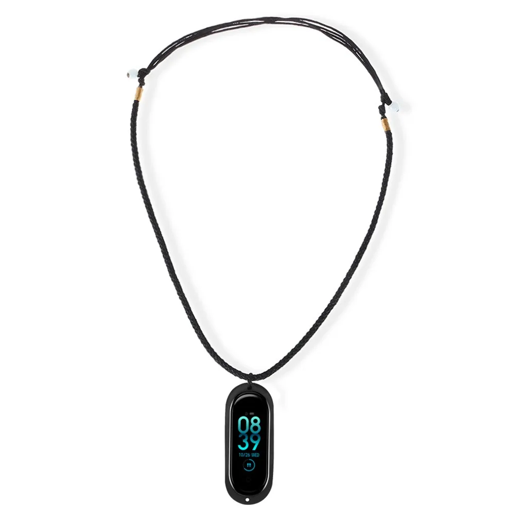 DIY Knitted Necklace With Rubber Pendant Holder For Xiaomi Mi Band 4 Case 3 Smart Wristband Accessories #BL2 | Электроника