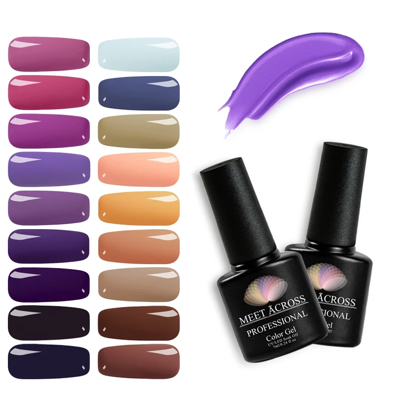MEET ACROSS 7ml Nail Gel Purple Series Pure Color Coat UV Gel Varnish for Nail Art Long Lasting Decoration Manicure Lacquer
MEET ACROSS 7ml Nail Gel Purple Series Pure Color Coat UV Gel Varnish for Nail Art Long Lasting Decoration Manicure Lacquer