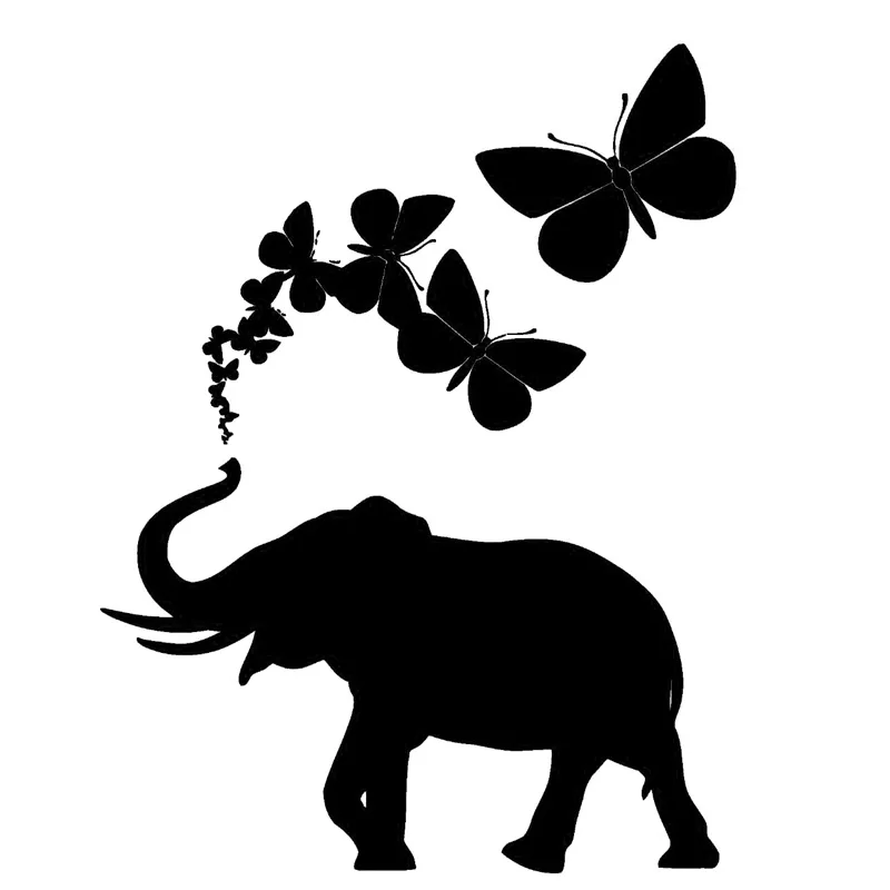 12.6cm*16.5cm Elephant Animal Car Accessories Decor Stickers Decals Black/Silver S3-6114
12.6cm*16.5cm Elephant Animal Car Accessories Decor Stickers Decals Black/Silver S3-6114