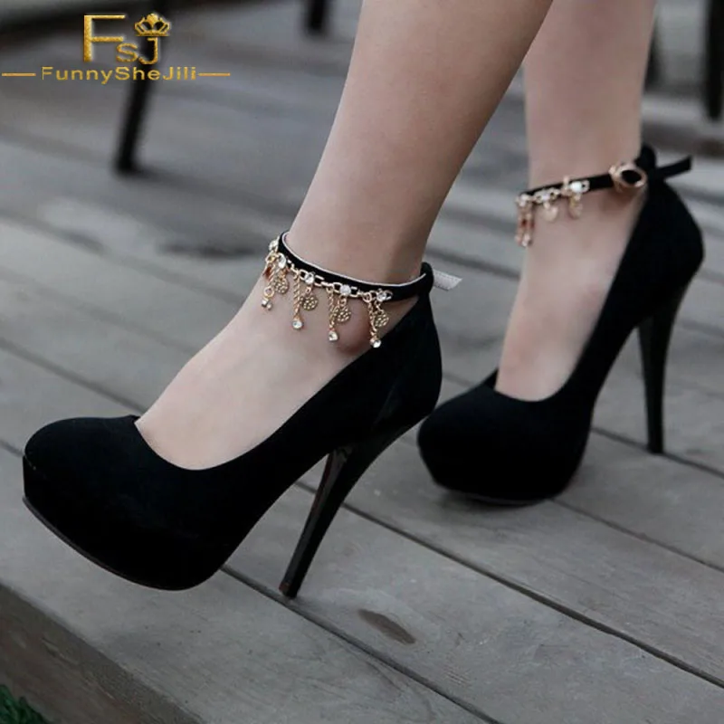 Women Shoes Ladies Pumps 2022 Spring Autumn Black Suede Embellished Ankle Strap Heels Platform Plus Size Shoes 11 12 13
Women Shoes Ladies Pumps 2022 Spring Autumn Black Suede Embellished Ankle Strap Heels Platform Plus Size Shoes 11 12 13