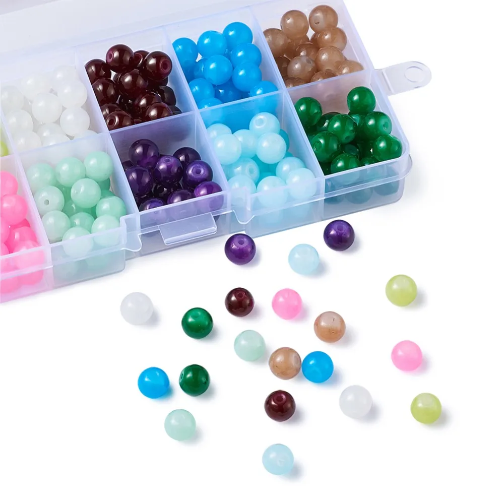 1 box 4mm 6mm 8mm 10mm Round Imitation JADES Pure Glass Beads Spray Painted Mixed Color for Jewelry Necklace Bracelet Making DIY
1 box 4mm 6mm 8mm 10mm Round Imitation JADES Pure Glass Beads Spray Painted Mixed Color for Jewelry Necklace Bracelet Making DIY