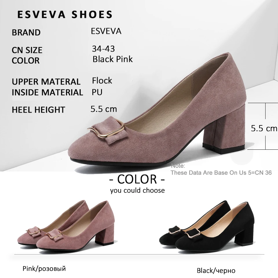 ESVEVA 2019 Women Pumps Shoes Sandals Slip on Square High Heels Spring PU Shoes Elegant Shoes Women Round Toe Shallow Size 34-43
ESVEVA 2019 Women Pumps Shoes Sandals Slip on Square High Heels Spring PU Shoes Elegant Shoes Women Round Toe Shallow Size 34-43