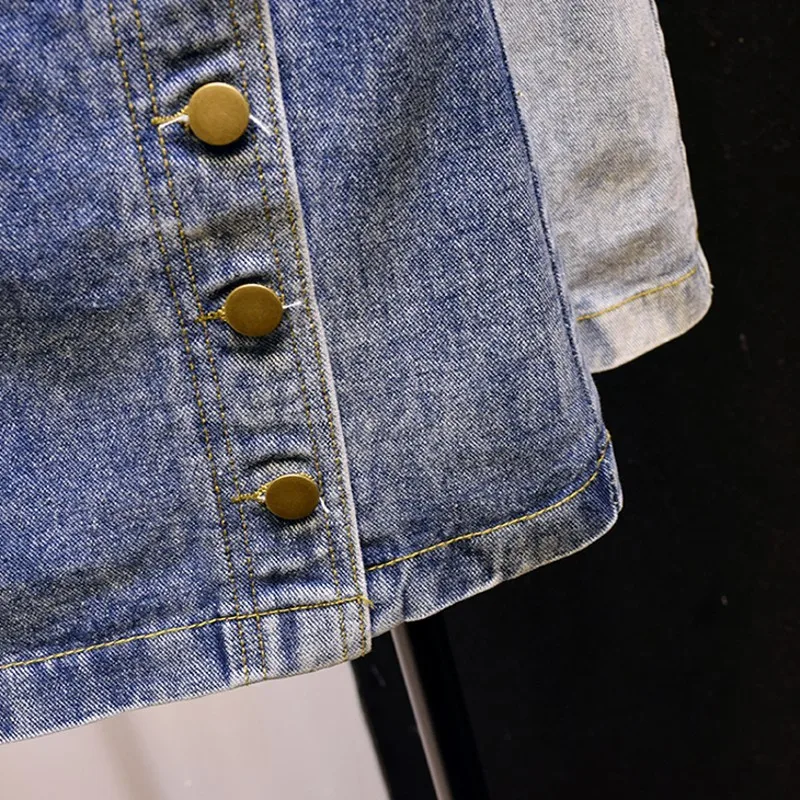 Sexy Female Summer High Waist Single Breasted Denim Skirts Pockets Korean Irregular Slim Fit Female Fashion Wrap A-Line Skirts
Sexy Female Summer High Waist Single Breasted Denim Skirts Pockets Korean Irregular Slim Fit Female Fashion Wrap A-Line Skirts