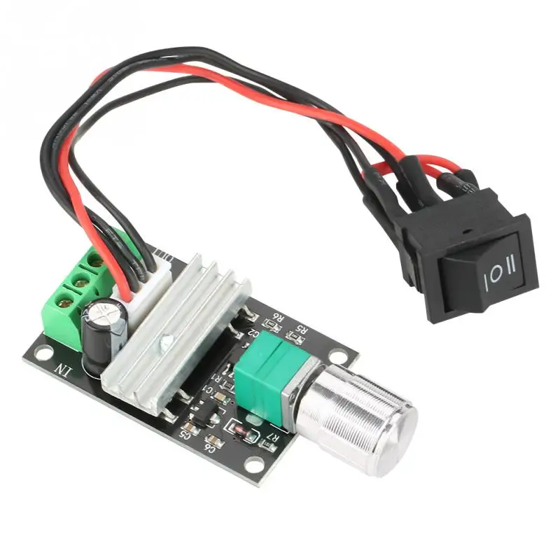 1 шт. DC 6V 12V 24V ШИМ регулятор скорости двигателя Реверсивный с переключателем