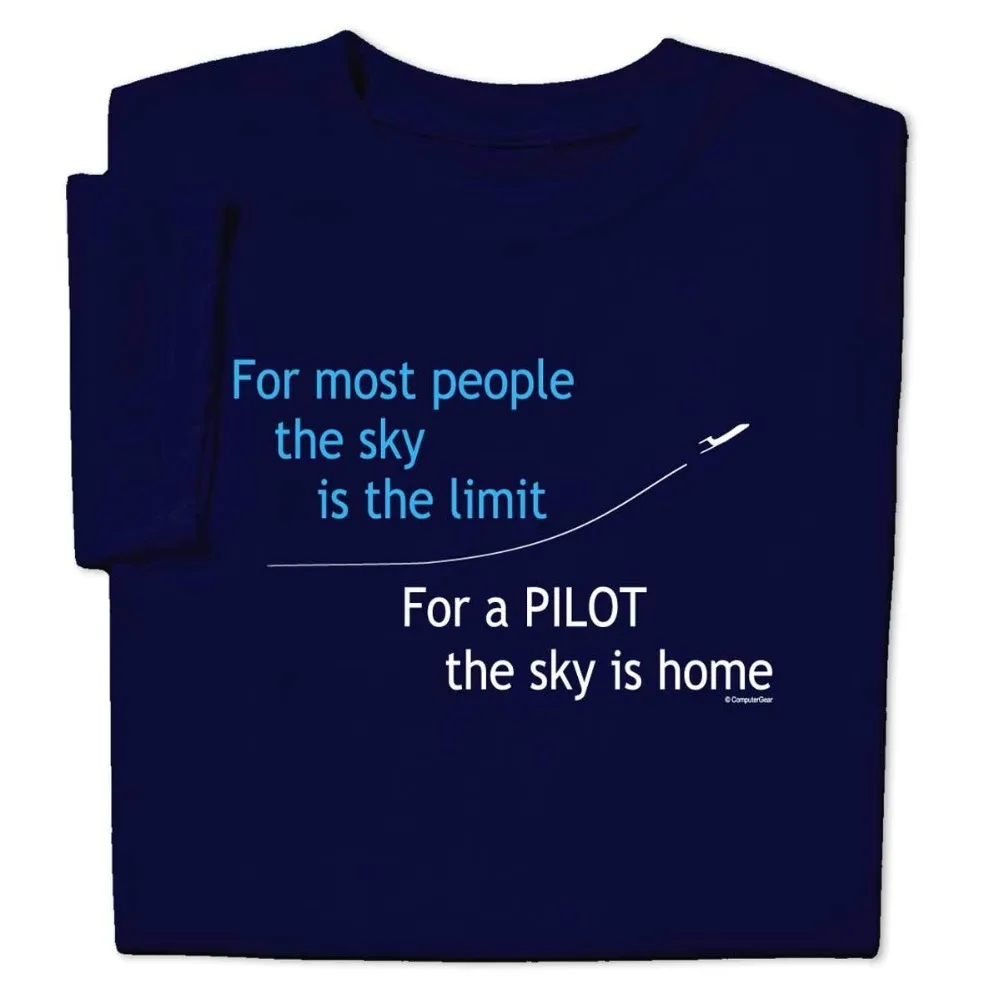2019 New Men Summer ComputerGear Funny Pilot T Shirt Airplane Flying Sky is the Limit Unisex Tee Cool Men Cotton T-shirt
2019 New Men Summer ComputerGear Funny Pilot T Shirt Airplane Flying Sky is the Limit Unisex Tee Cool Men Cotton T-shirt