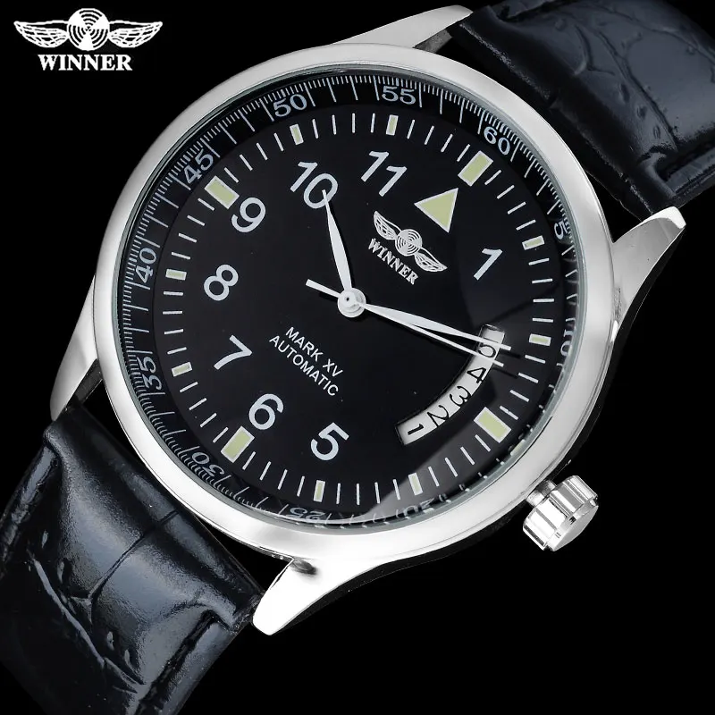 2016 WINNER popular brand men luxury automatic self wind watches big number black dial transparent glass auto date leather band
2016 WINNER popular brand men luxury automatic self wind watches big number black dial transparent glass auto date leather band