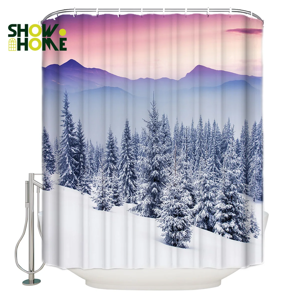 SHOWHOME Shower Curtain Snow Mountain Shower Curtain Bathroom Curtain Home Decoration
SHOWHOME Shower Curtain Snow Mountain Shower Curtain Bathroom Curtain Home Decoration