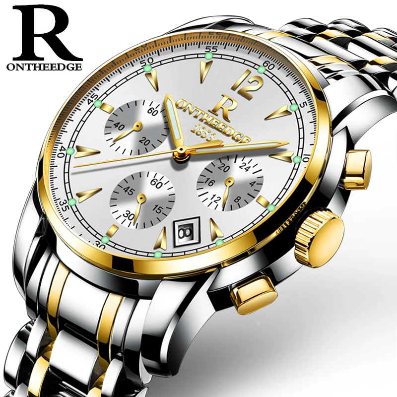 Ontheedge Men Casual Military Sports Watch Quartz Analog Wrist Watch Clock Stainless Steel Waterproof Clock Relogio Masculino
Ontheedge Men Casual Military Sports Watch Quartz Analog Wrist Watch Clock Stainless Steel Waterproof Clock Relogio Masculino