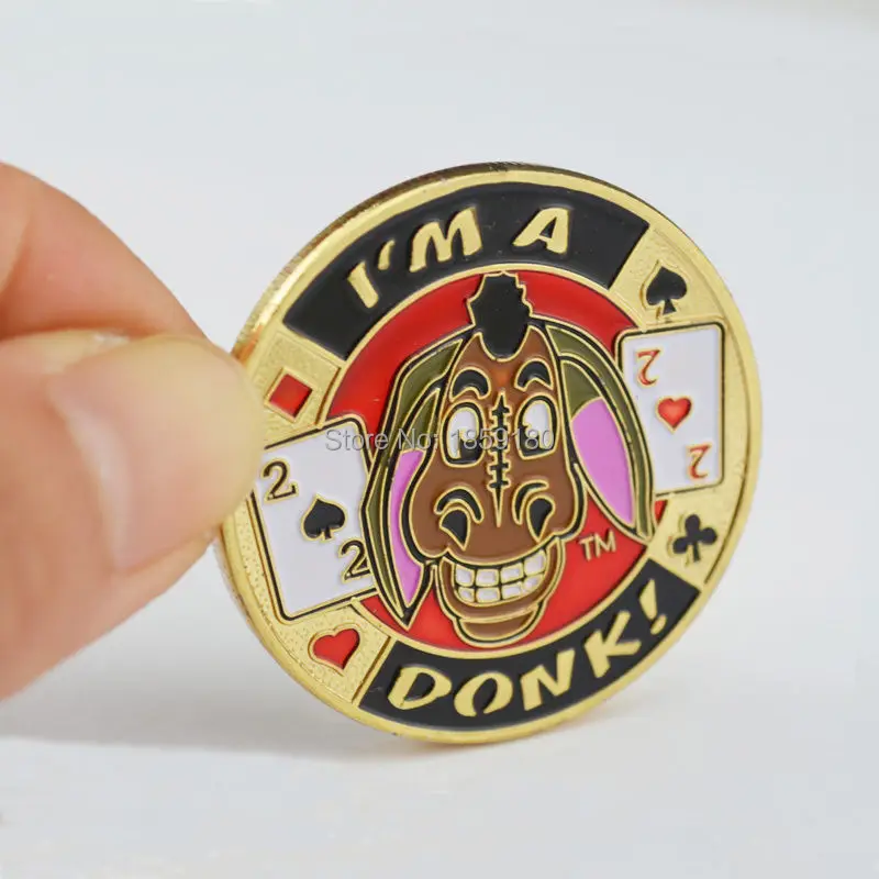 Metal Coin Texas Poker Cards Guard Protector Metal Chips For Gambling I'm a Donk,Free shipping 3pcs/lot
Metal Coin Texas Poker Cards Guard Protector Metal Chips For Gambling I'm a Donk,Free shipping 3pcs/lot