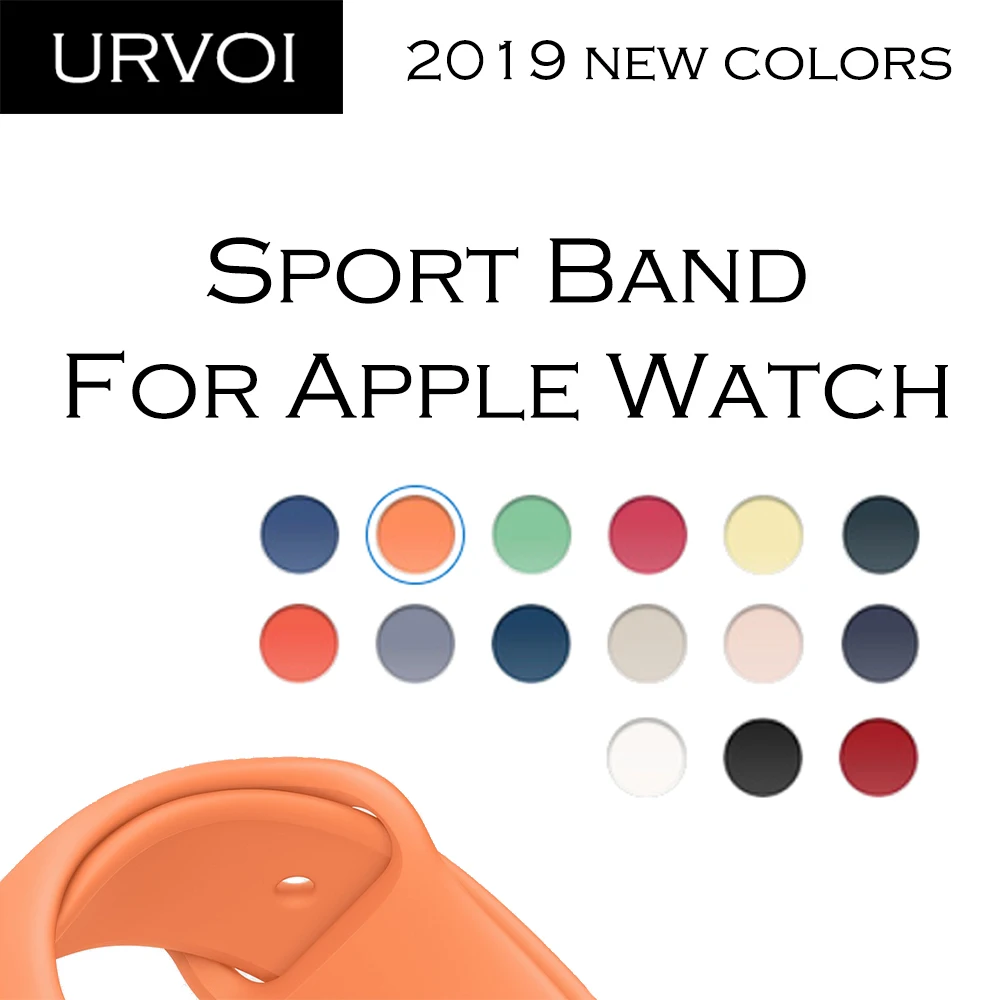 URVOI спортивный ремешок для apple watch series 4 3 2 1 с булавкой и застежкой шайбой