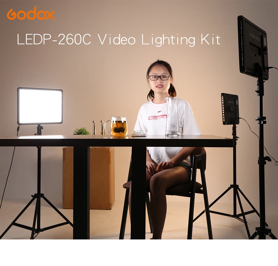 Free DHL Godox LED Light Kit 3x LEDP-260C 3300-5600K Video Light + Light Stand + Roller Carry Bag Video Studio Lights
Free DHL Godox LED Light Kit 3x LEDP-260C 3300-5600K Video Light + Light Stand + Roller Carry Bag Video Studio Lights