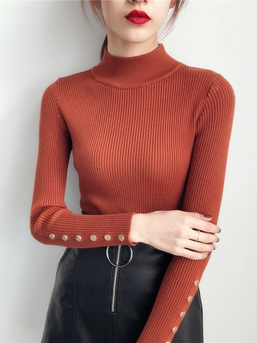 2019 autumn and winter new Korean long-sleeved bottoming shirt Slim short thick knit sweater fashion turtleneck sweater
2019 autumn and winter new Korean long-sleeved bottoming shirt Slim short thick knit sweater fashion turtleneck sweater