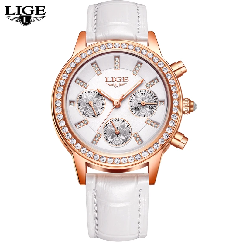 Relogio feminino 2017 LIGE Luxury Brand Women Dress Watches Ladies Waterproof Leather Quartz Watch Woman Diamond Wrist watches
Relogio feminino 2017 LIGE Luxury Brand Women Dress Watches Ladies Waterproof Leather Quartz Watch Woman Diamond Wrist watches