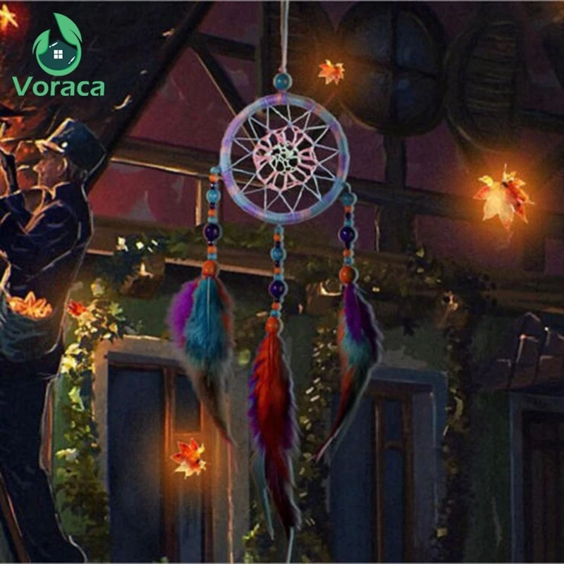 Handmade Colorful Dream Catcher Hanging Net Home Office Car Decoration Wind Chimes Craft Party Decor Gifts Fashion Indian Style | Дом и сад