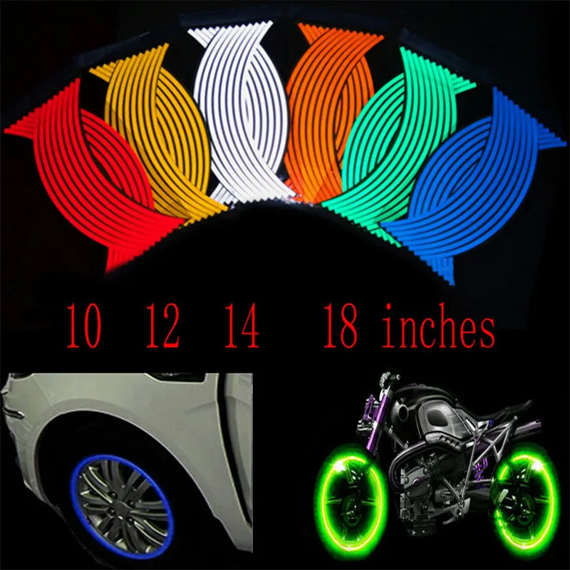 16 шт. светоотражающие наклейки на колеса мотоцикла|Наклейки и стикеры| |